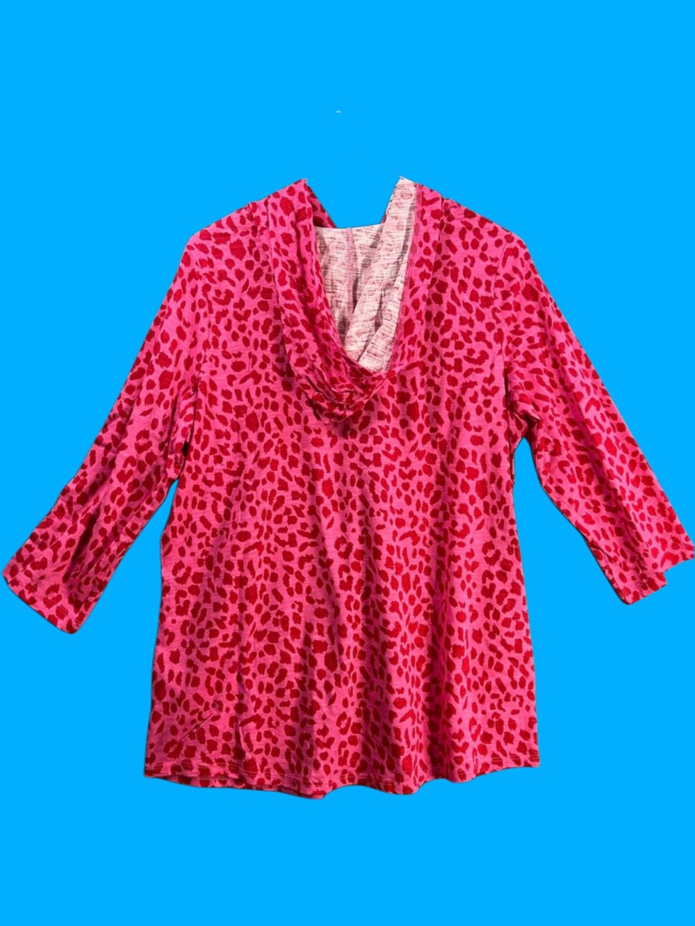 Vibrant Pink Leopard ❤️Three Quarter Sleeve Top! Belle by Kim Gravel